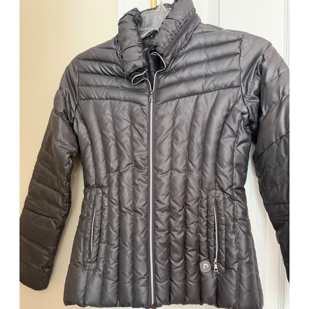 Pierre Cardin Women Gray Quilted Down Puffer Jacket PSA4JD218 Size small